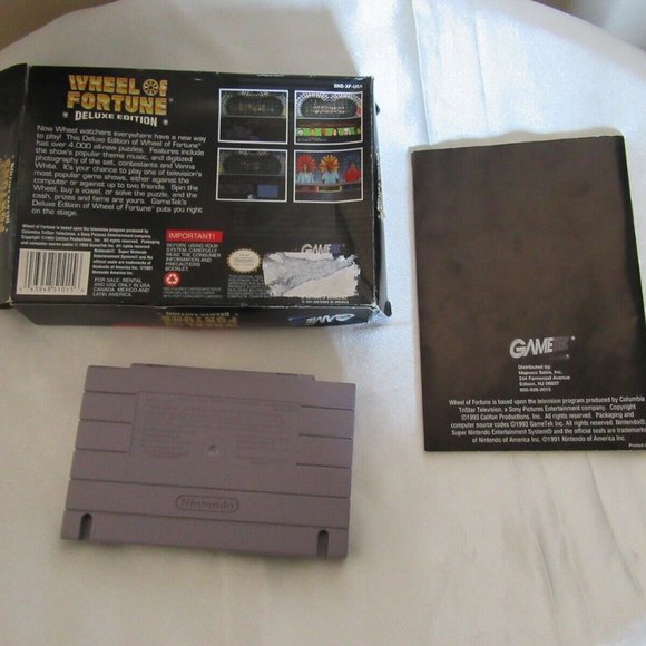 Super Nintendo Wheel of Fortune Deluxe Edition - Picture 2 of 2